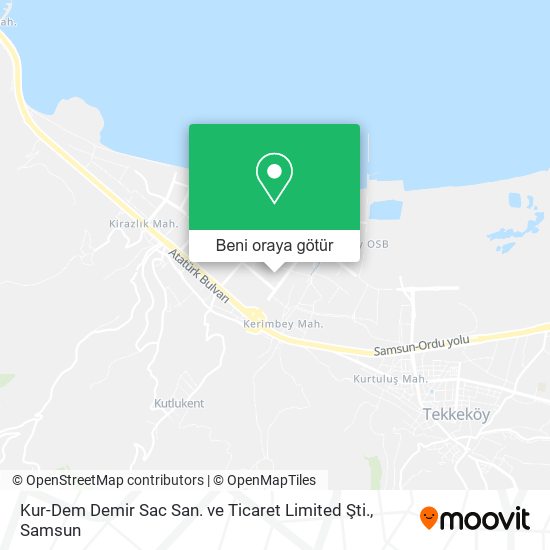 Kur-Dem Demir Sac San. ve Ticaret Limited Şti. harita