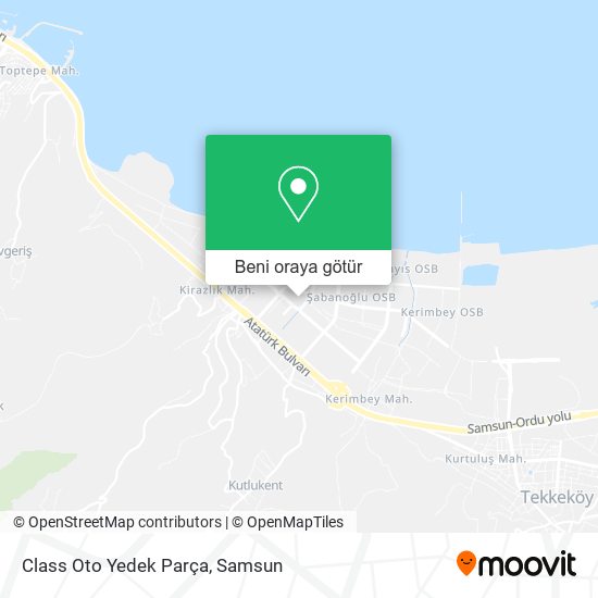 Class Oto Yedek Parça harita