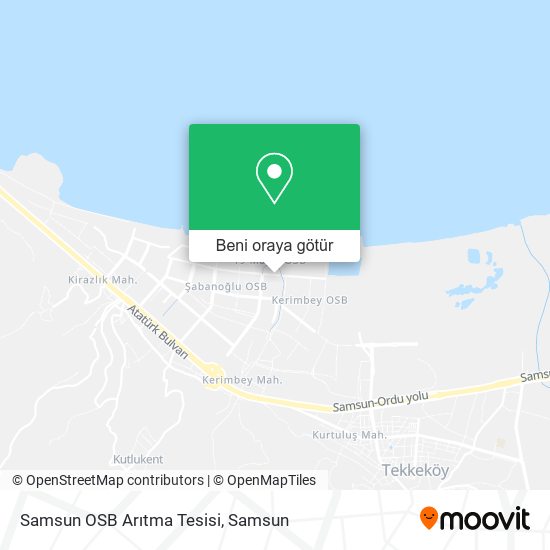 Samsun OSB Arıtma Tesisi harita