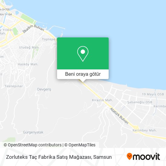 Zorluteks Taç Fabrika Satış Mağazası harita