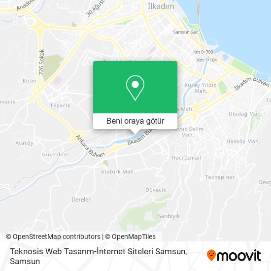 Teknosis Web Tasarım-İnternet Siteleri Samsun harita