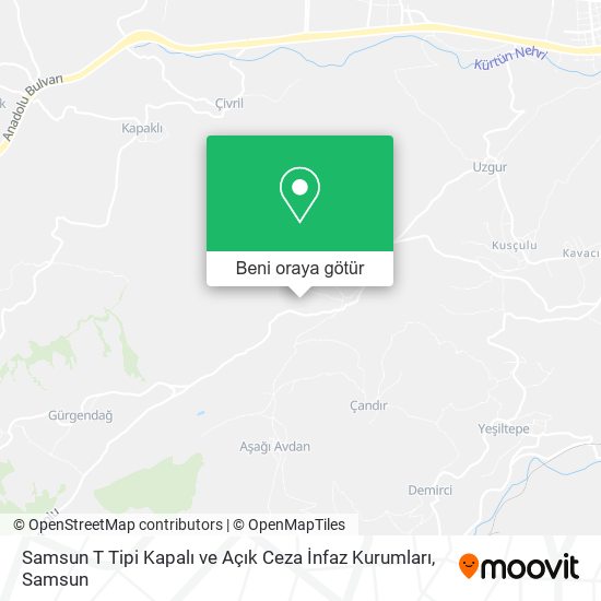 Samsun T Tipi Kapalı ve Açık Ceza İnfaz Kurumları harita
