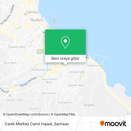 Canik Merkez Camii Inşaat harita
