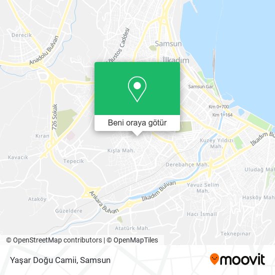 Yaşar Doğu Camii harita
