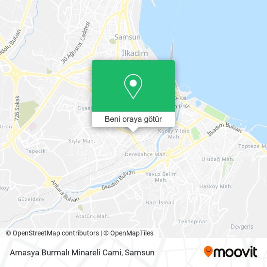 Amasya Burmalı Minareli Cami harita