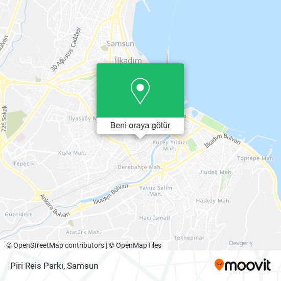 Piri Reis Parkı harita