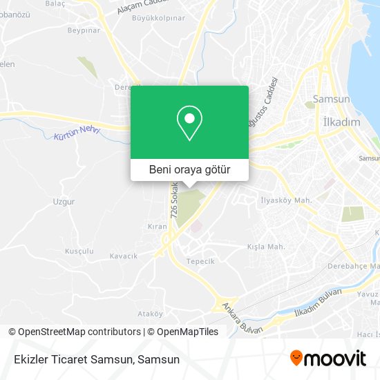 Ekizler Ticaret Samsun harita