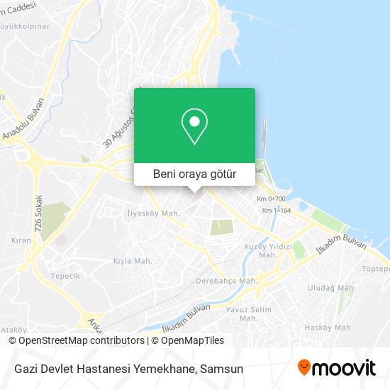 Gazi Devlet Hastanesi Yemekhane harita