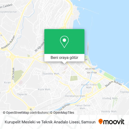 Kurupelit Mesleki ve Teknik Anadalo Lisesi harita