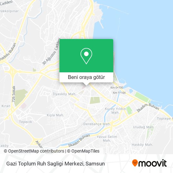 Gazi Toplum Ruh Sagligi Merkezi harita