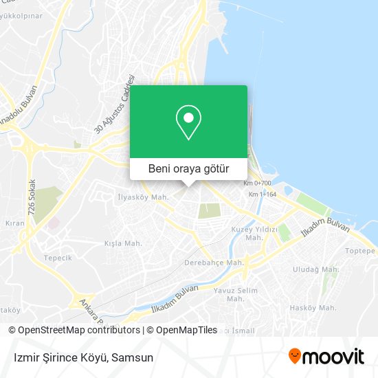 Izmir Şirince Köyü harita