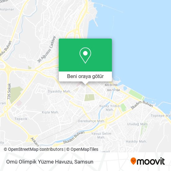 Omü Olimpik Yüzme Havuzu harita