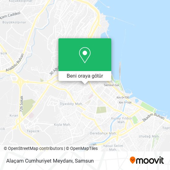 Alaçam Cumhuriyet Meydanı harita