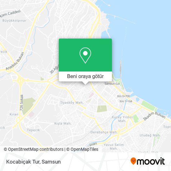 Kocabiçak Tur harita