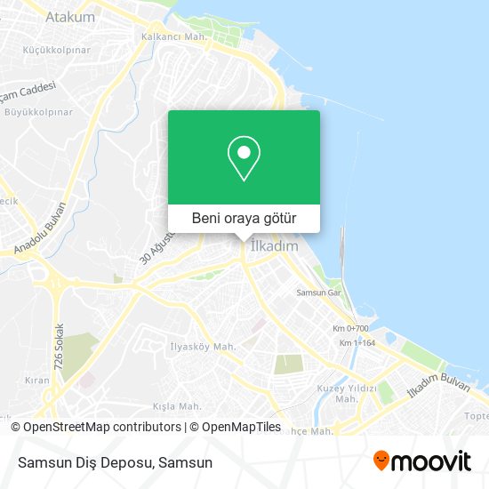 Samsun Diş Deposu harita