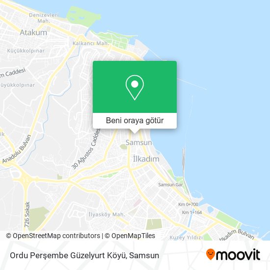 Ordu Perşembe Güzelyurt Köyü harita