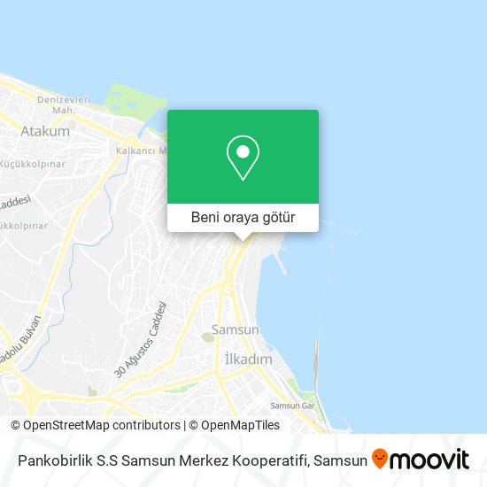 Pankobirlik S.S Samsun Merkez Kooperatifi harita