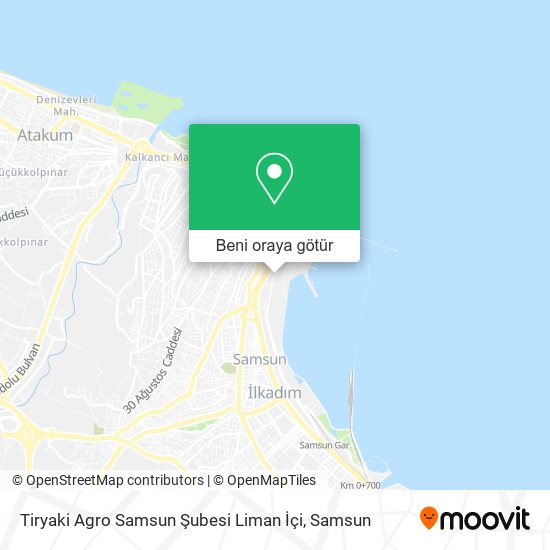 Tiryaki Agro Samsun Şubesi Liman İçi harita