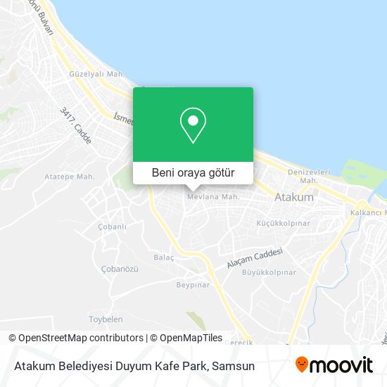 Atakum Belediyesi Duyum Kafe Park harita