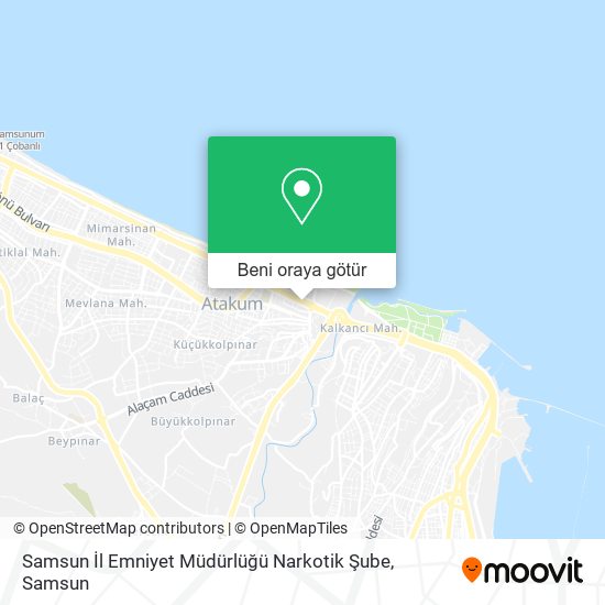 Samsun İl Emniyet Müdürlüğü Narkotik Şube harita