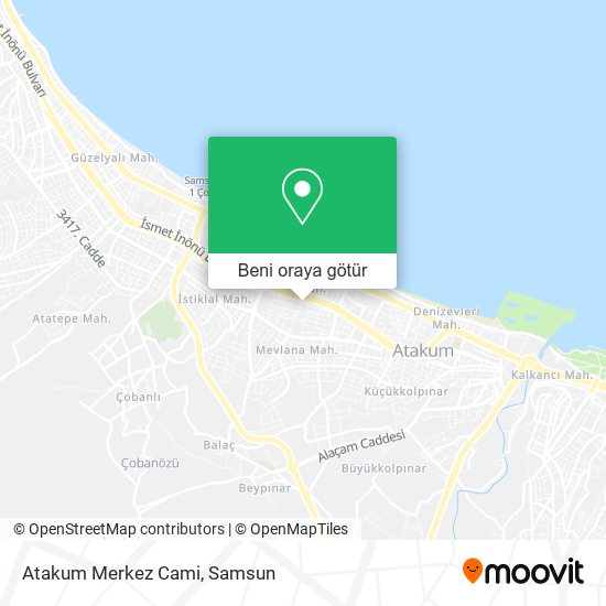 Atakum Merkez Cami harita