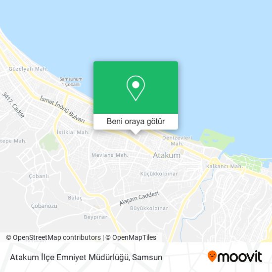 Atakum İlçe Emniyet Müdürlüğü harita