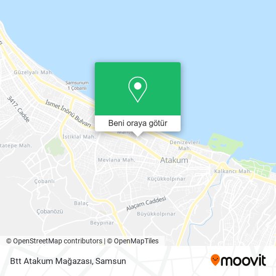 Btt Atakum Mağazası harita