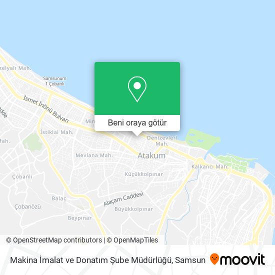 Makina İmalat ve Donatım Şube Müdürlüğü harita