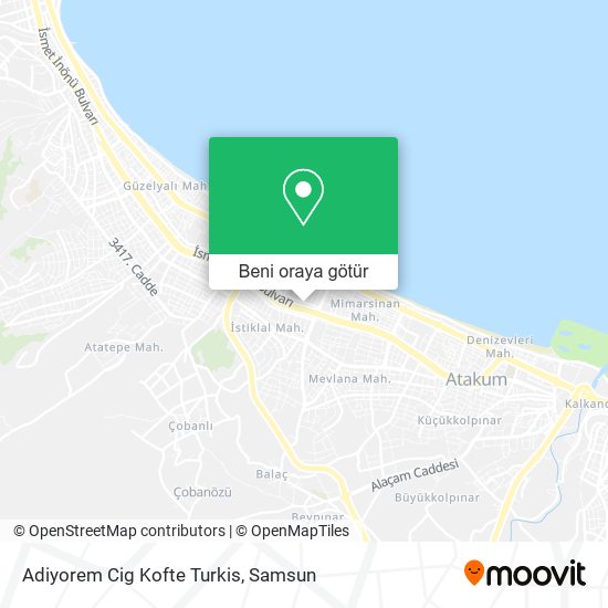Adiyorem Cig Kofte Turkis harita