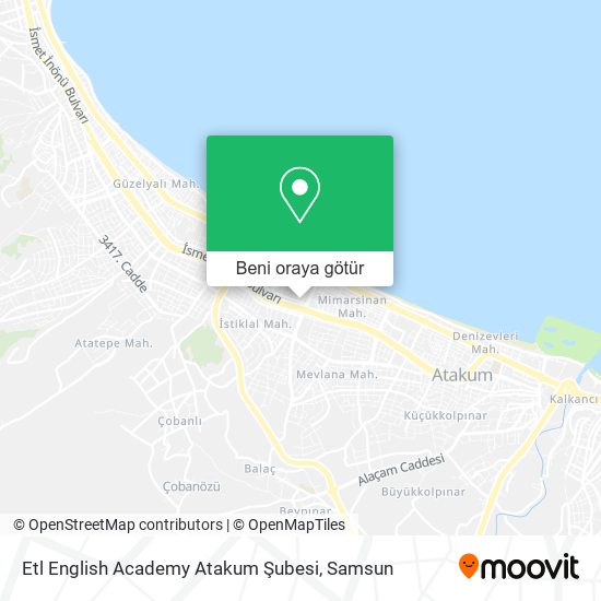 Etl English Academy Atakum Şubesi harita