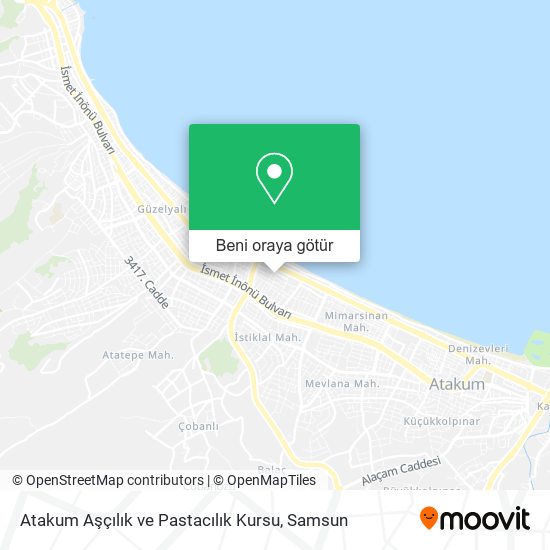 Atakum Aşçılık ve Pastacılık Kursu harita