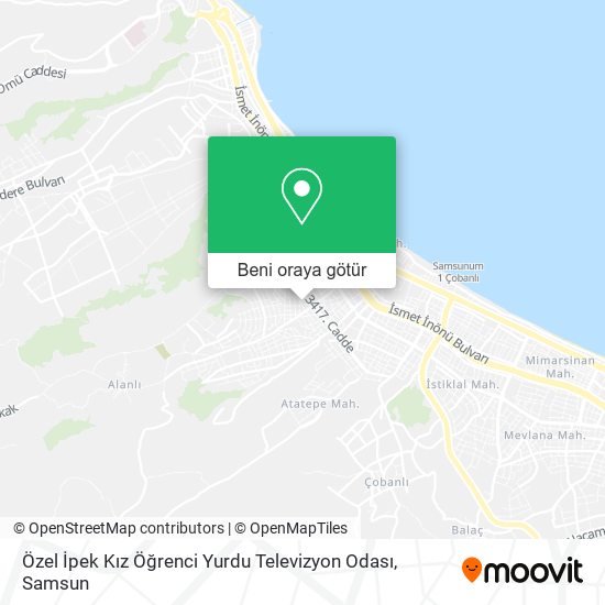 Özel İpek Kız Öğrenci Yurdu Televizyon Odası harita