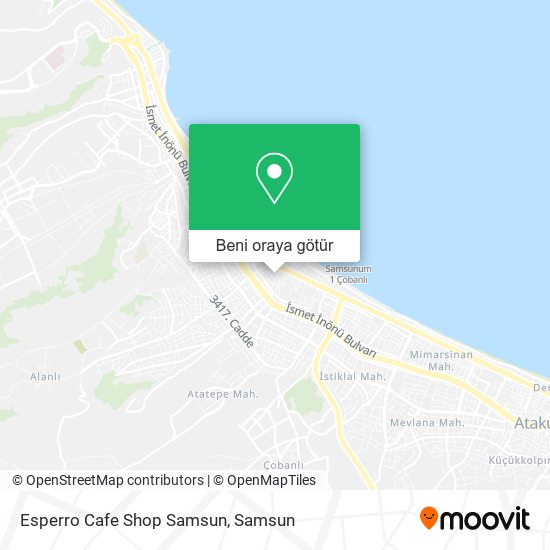 Esperro Cafe Shop Samsun harita