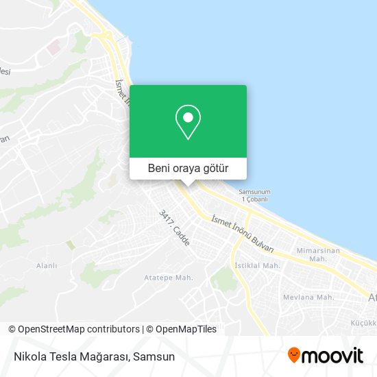 Nikola Tesla Mağarası harita
