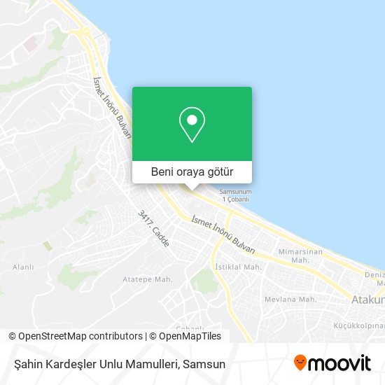 Şahin Kardeşler Unlu Mamulleri harita