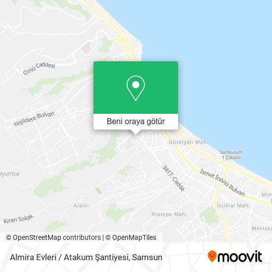 Almira Evleri / Atakum Şantiyesi harita