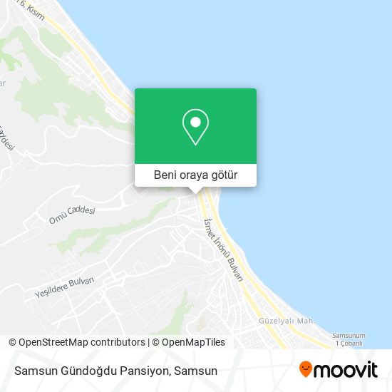 Samsun Gündoğdu Pansiyon harita