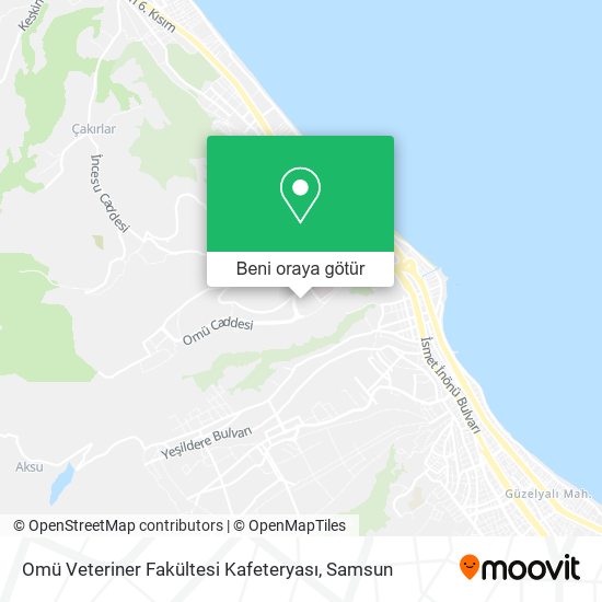 Omü Veteriner Fakültesi Kafeteryası harita