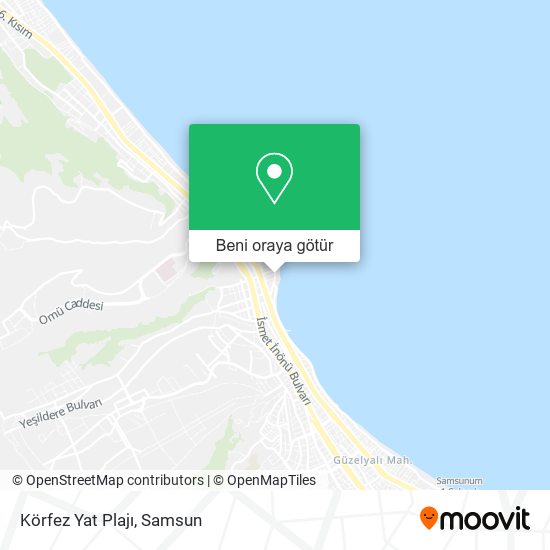 Körfez Yat Plajı harita