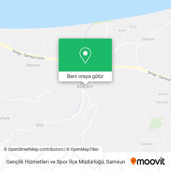 Gençlik Hizmetleri ve Spor İlçe Müdürlüğü harita