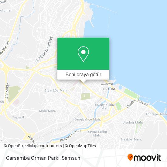 Carsamba Orman Parki harita