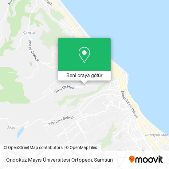Ondokuz Mayıs Üniversitesi Ortopedi harita