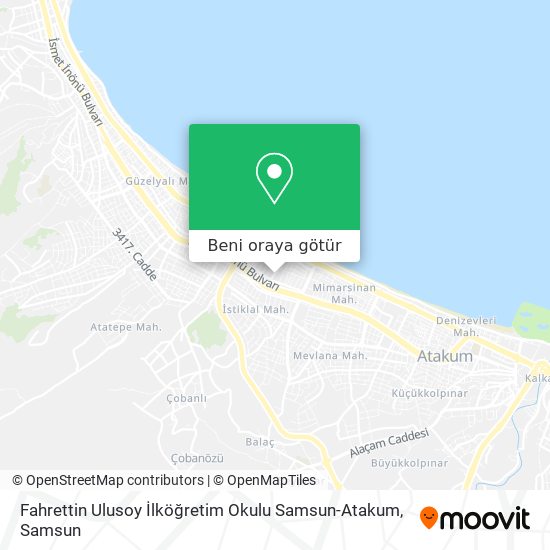 Fahrettin Ulusoy İlköğretim Okulu Samsun-Atakum harita