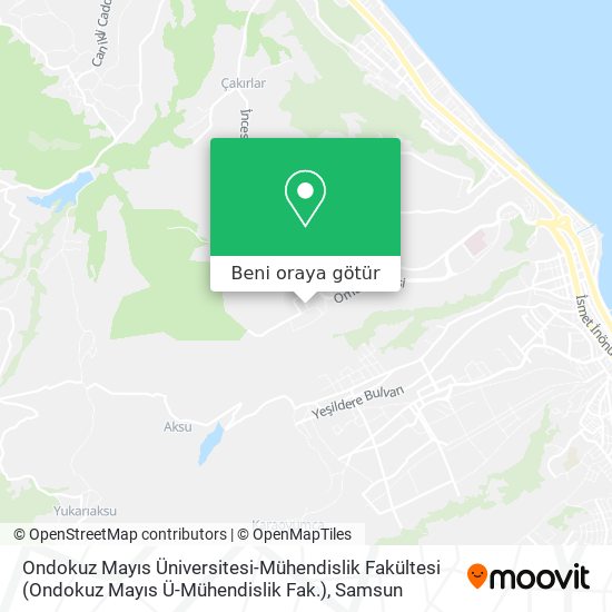 Ondokuz Mayıs Üniversitesi-Mühendislik Fakültesi (Ondokuz Mayıs Ü-Mühendislik Fak.) harita
