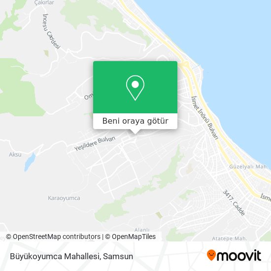 Büyükoyumca Mahallesi harita