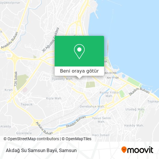 Akdağ Su Samsun Bayii harita