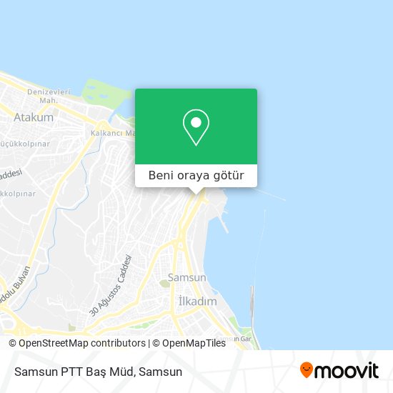 Samsun PTT Baş Müd harita