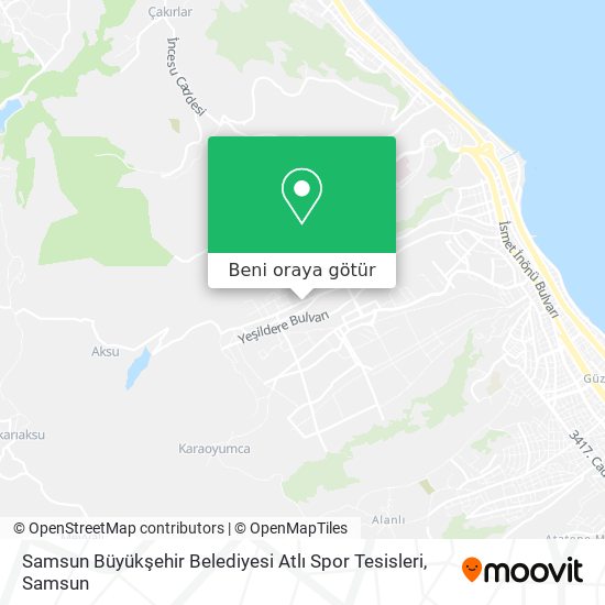 Samsun Büyükşehir Belediyesi Atlı Spor Tesisleri harita
