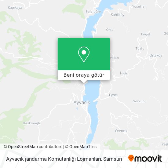 Ayvacık jandarma Komutanlığı Lojmanları harita