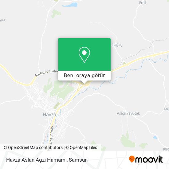 Havza Aslan Agzi Hamami harita